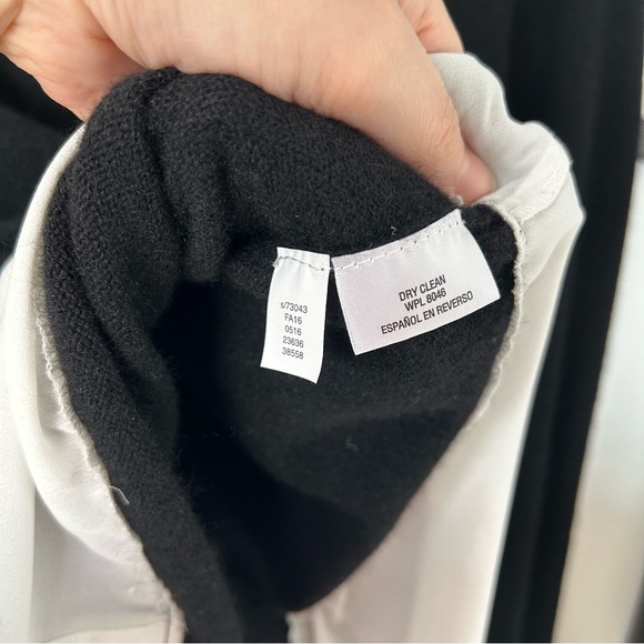 [M] Charter Club Luxury Black and White Dress Shirt & Cashmere Sweater Combo Top - Picture 11 of 13
